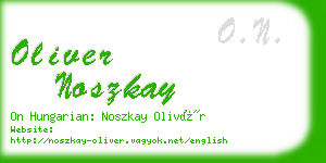 oliver noszkay business card